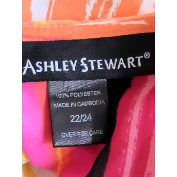 Ashley Stewart Plus Size 22/24 Multicolor Layered Ruffle Sleeveless Top - Picture 9 of 9
